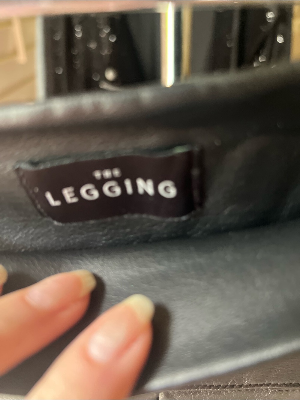 High-Waist Faux Leather Leggings - Black - Picture 3 of 4